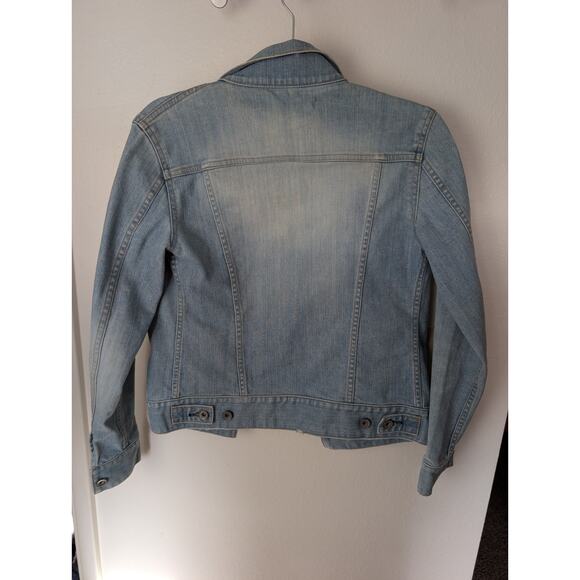 Distressed Denim Y2K Jacket. Queens White Label Sz Sm./Med. Trucker, Grunge. - Picture 5 of 10